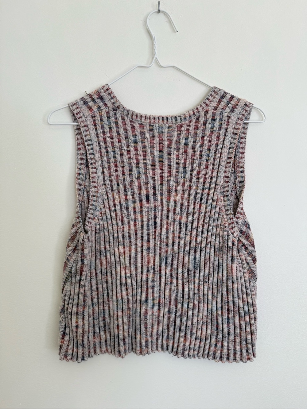 Universal Thread Multicolor Ribbed Button-Front Knit Vest - Picture 3 of 3